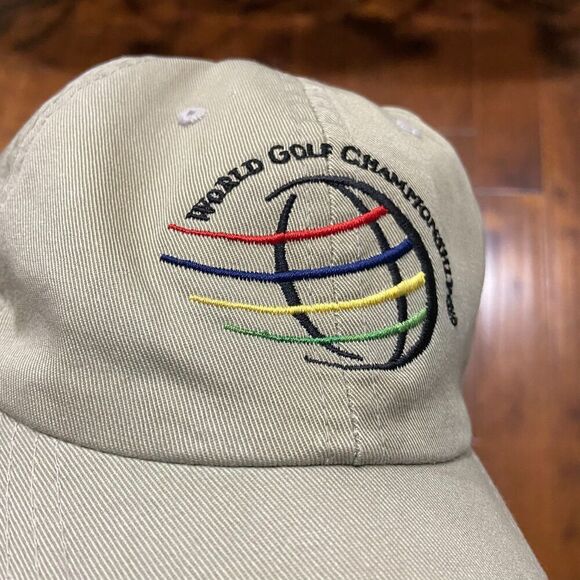 The Game Vintage World Golf Championship Tan Cotton Strapback Hat Men's One Size - Picture 2 of 8